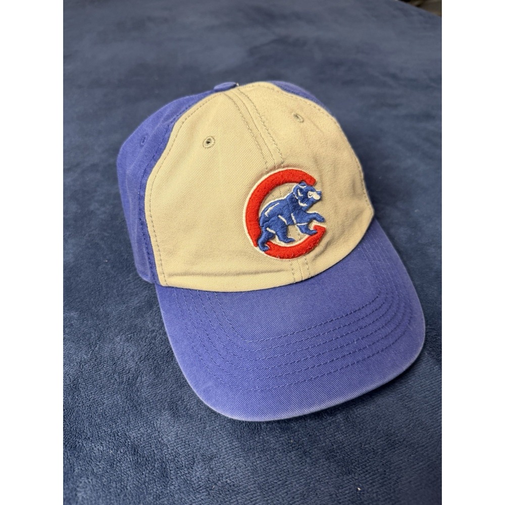 47 Brand Chicago Cubs Adjustable Baseball Hat Y2K Blue Red Gray MLB Cap